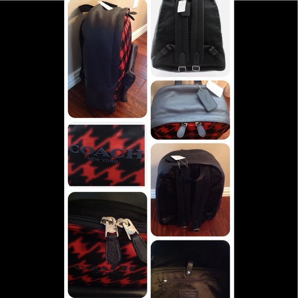 🛍SOLD🛍 NWT COACH Unisex Backpack 🎒 Houndstooth - Picture 11 of 12